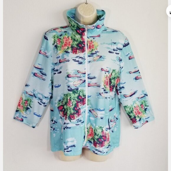 WEEKENDS by CHICO'S Size 1 Thin Jacket 6602E1M - Picture 1 of 7